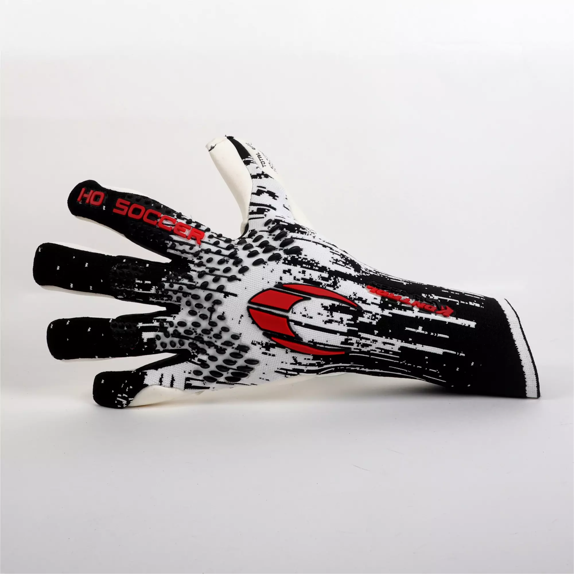 Guante de Portero - KONTROL KNIT TECH RED ALERT - Guante corte Negativo - Dorso lateral - HOSOCCER CANARIAS
