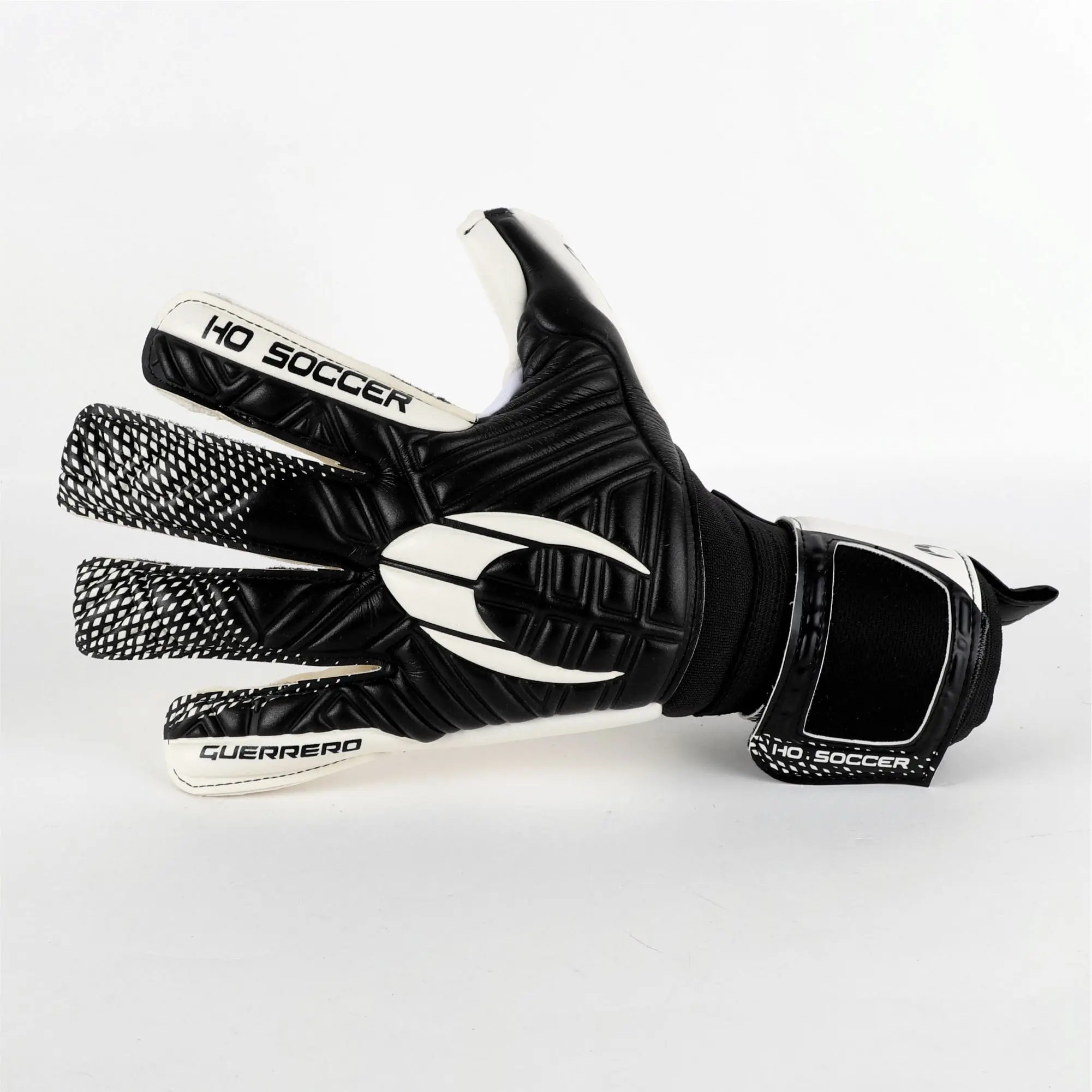 Guante de Portero - GUERRERO PRO JUSTICE RN BLACK - Competición - Guante corte Roll/Negative - Dorso - HOSOCCER CANARIAS