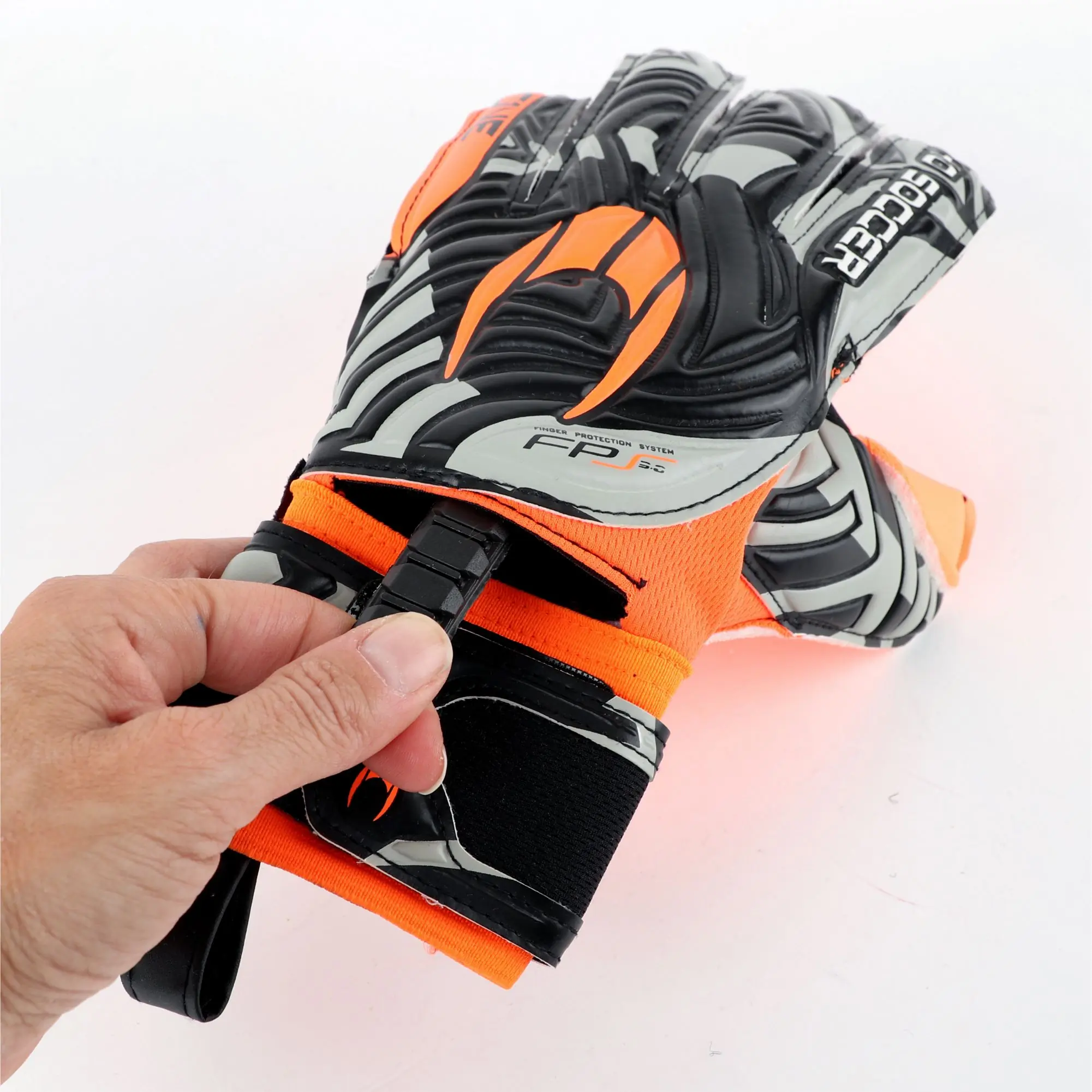 Guante de Portero - ONE FL PROTEK RING ORANGE SHADOW - Competición - Guante corte Flat - Protecciónes Extraibles - HOSOCCER CANARIAS