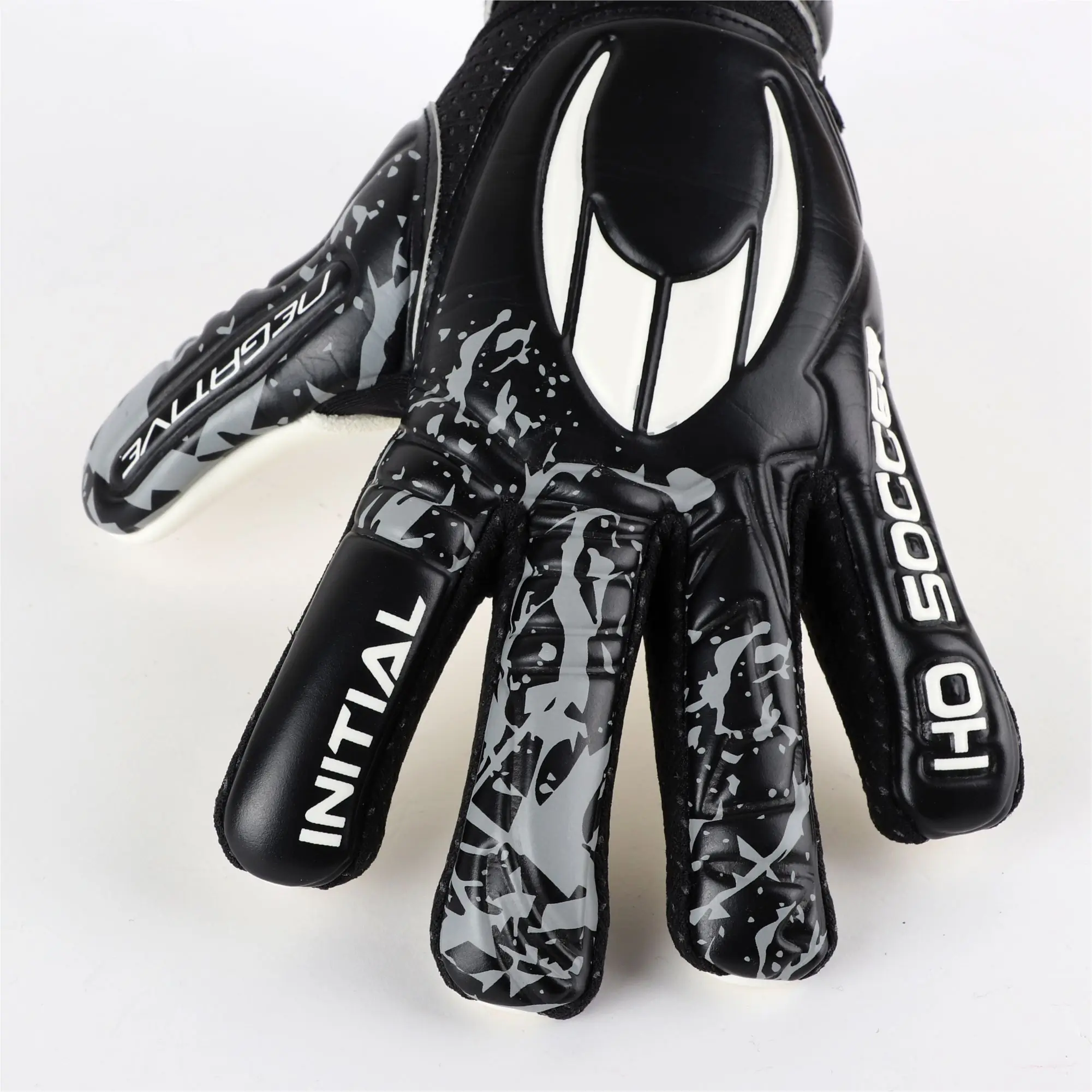 Guante de Portero - INITIAL PURSUIT NG BLACK - Entrenamiento - Guante corte NEGATIVE - Dorso Dedos- HOSOCCER CANARIAS