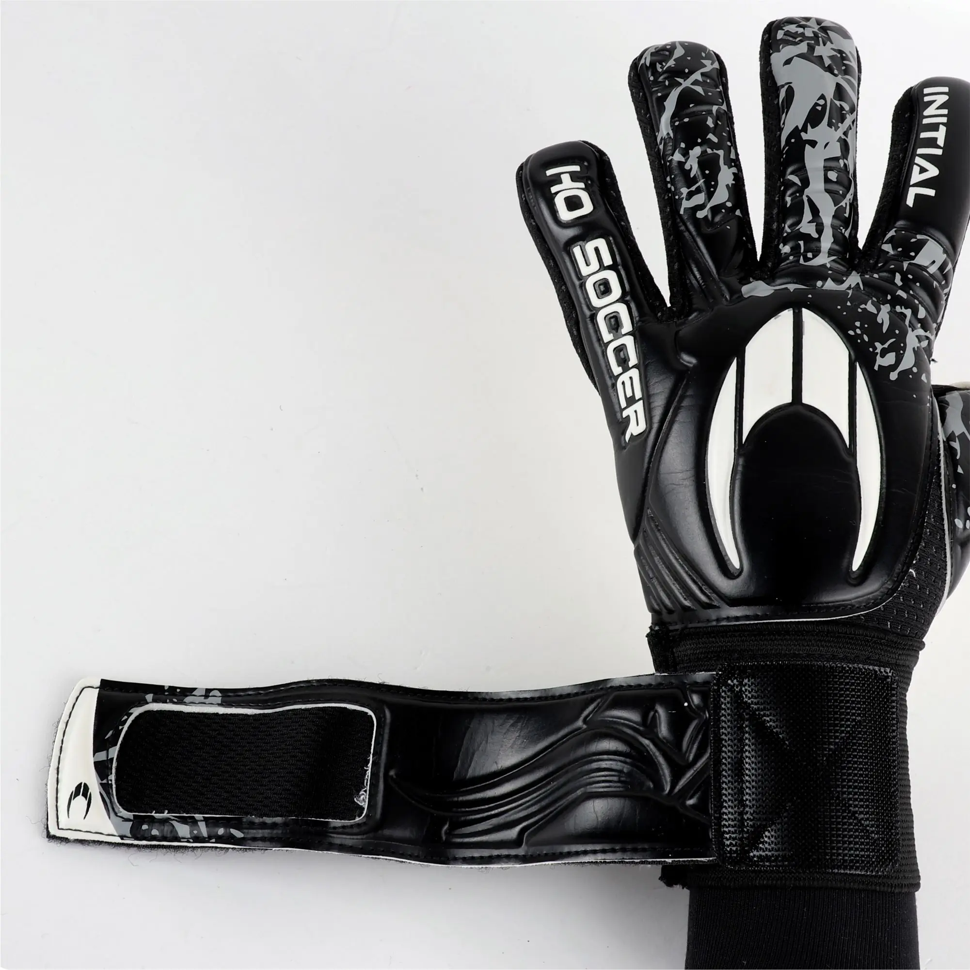 Guante de Portero - INITIAL PURSUIT NG BLACK - Entrenamiento - Guante corte NEGATIVE - Dorso Cierre - HOSOCCER CANARIAS