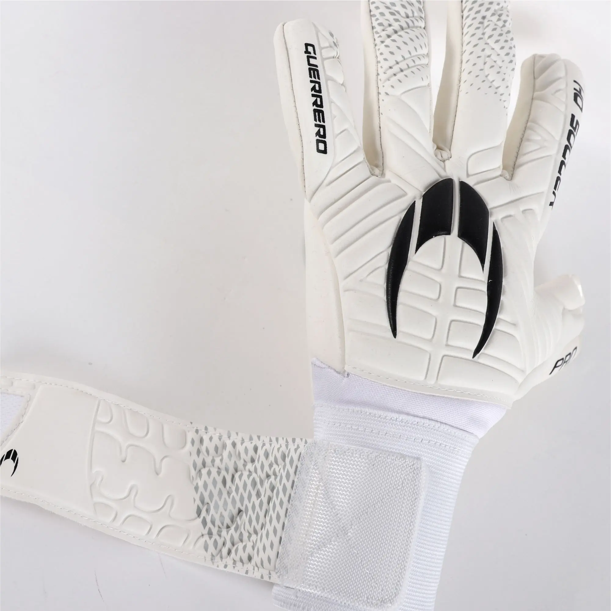 Guante de Portero - GUERRERO PRO JUSTICE NG WHITEOUT - Elite - Guante corte Negativo - Dorso cierre - HO SOCCER CANARIAS