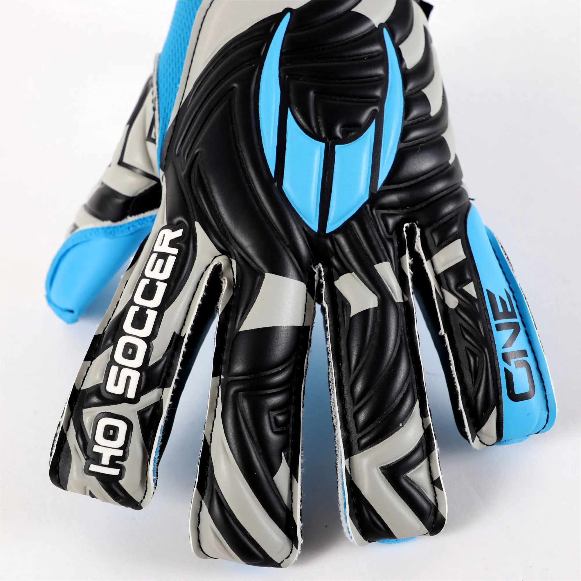 Guante de Portero - ONE NG RING BLUE - Competición - Guante corte Negativo - Dorso dedos -HO SOCCER CANARIAS