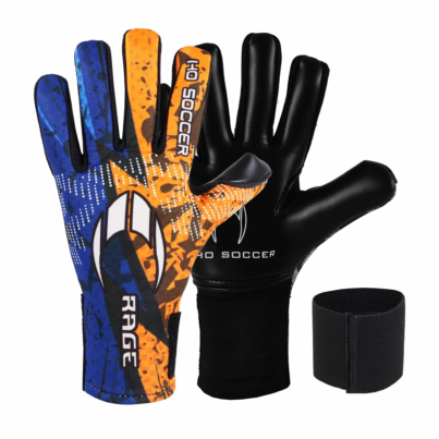 Guante de Portero - RAGE PLUS ELECTRIC ORANGE-BLUE - Entrenamiento - Guante corte Negativo - HO SOCCER CANARIAS