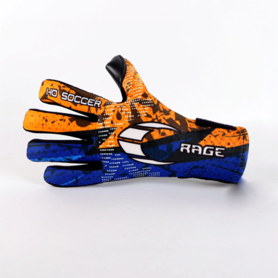 Guante de Portero - RAGE PLUS ELECTRIC ORANGE-BLUE - Entrenamiento - Guante corte Negativo -Dorso- HO SOCCER CANARIAS