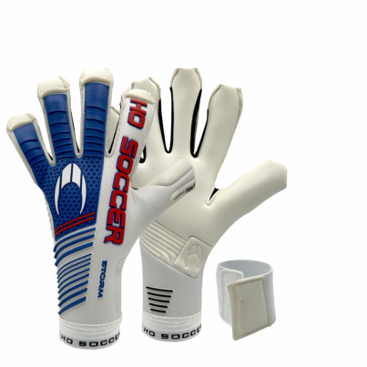 Guante de Portero - STORM WHITE-BLUE - Guante corte Roll - HOSOCCER CANARIAS