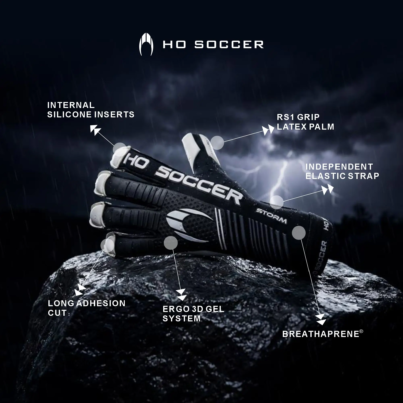 Guante de Portero - STORM BLACK-WHITE - Bullet - Guante corte Roll - HOSOCCER CANARIAS
